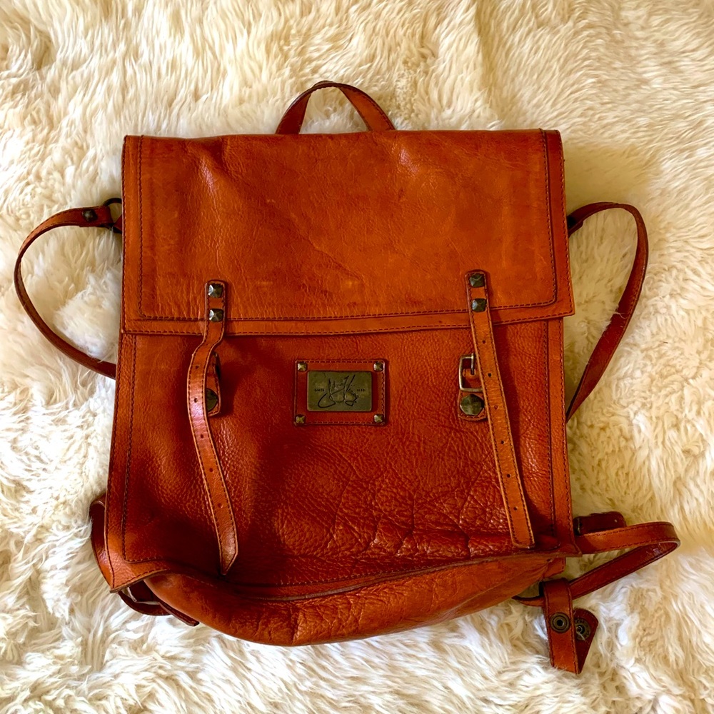 John Fluevog Tan Leather Backpack